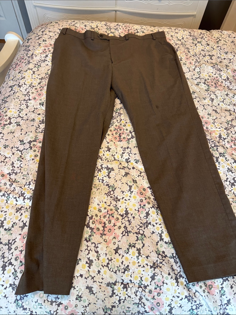 Michael Kors Men's Brown Dress Pants — Classic Straight Fit